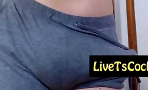 sexy big penis white mexican shemale teasing on live we