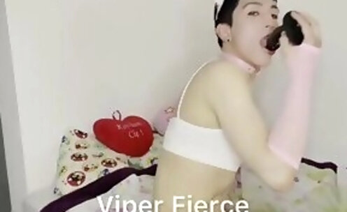 Sweetest asian femboy fucks dildos and cums come here daddy