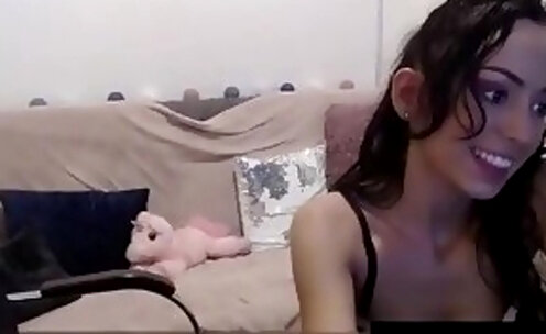 damn sexy tranny nikky lust teasing on live webcam 7