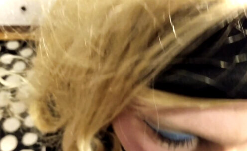 Sissy Crossdresser Annette POV quickie blowjob and facial