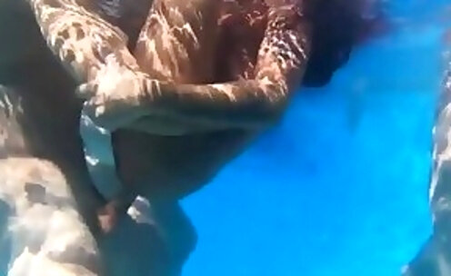 Horny TS pool orgy gets wet and messy