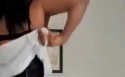 Sandra Zanerri with inflatable dildo in her ass