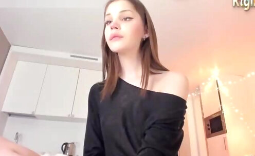 pretty teen russian trans angel masturbates on webcam